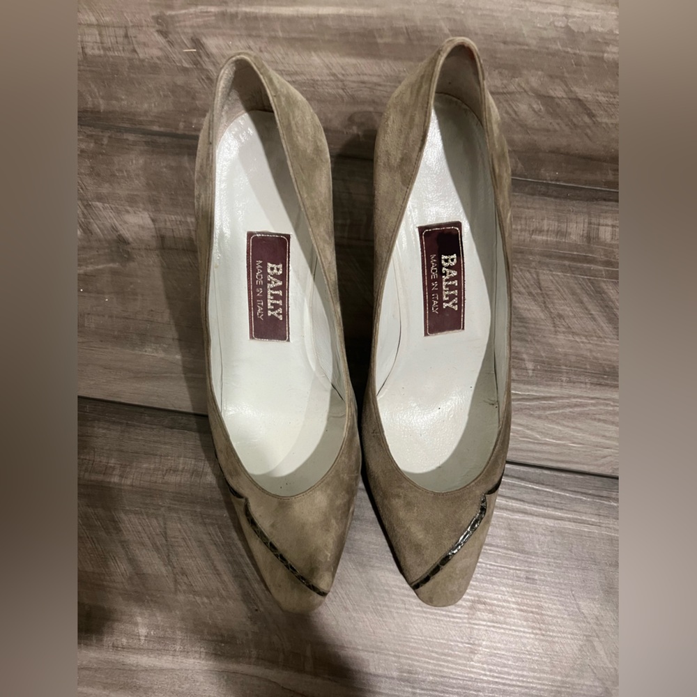 Bally Women's Taupe Suede heels